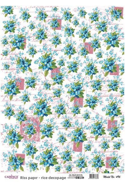 Cadence 2 Pieces Model 496- Brass Paper Decopage