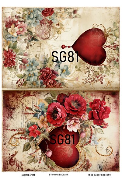 LİNEART سلسلة عيد الحب SG81 - ديكوباج نحاسي على شكل زهور وقلوب وأرانب 30x42