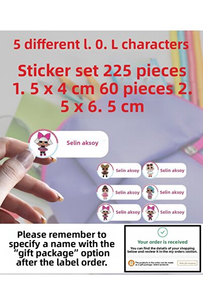 Aysprint ملصق المدرسة - دفتر قرطاسية وقارورة قلم وصندوق حقيبة اسم مخصص مع حرف...