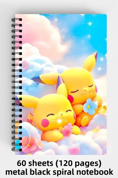 Anime Marketi بوكيمون بيكاتشو تصميم ثلاثي الأبعاد A5 دفتر بغلاف صلب حلزوني 12...