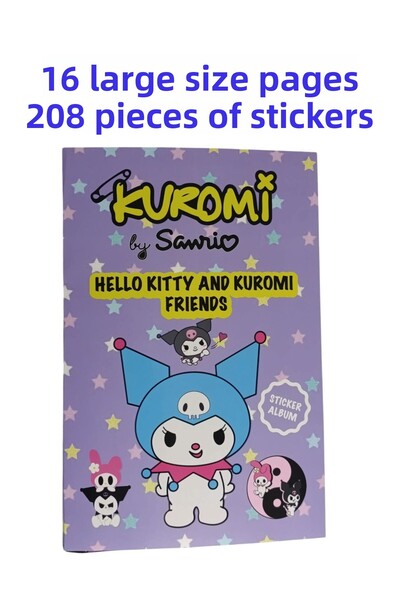 Kaptan Mavi Kuromi, Mymelody, Hello Kitty, Cinnamoroll Caiet cu autocolante d...