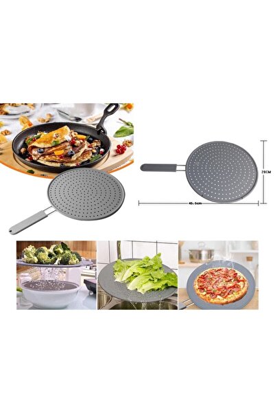 Multiamo 100% Silicone Oil-Splash-Proof Frying Pan Cover 28cm Gray