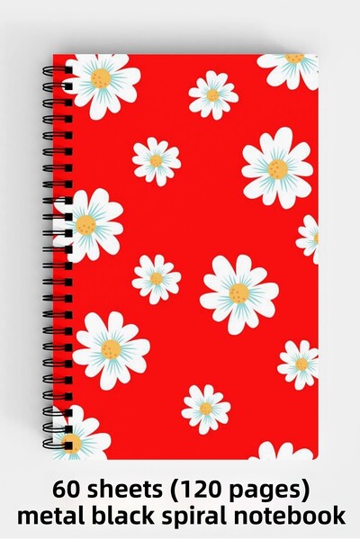 Anime Marketi دفتر ديزي ديزاين A5 بغلاف صلب حلزوني 120 ورقة