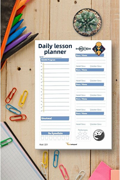 Tieni Blocnotes Planificator zilnic de lecții, Planificator zilnic, 14x20cm, ...