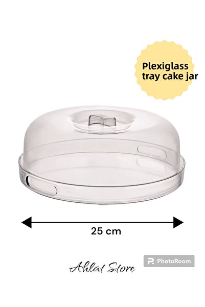 Store Cake Jar Plexiglass Cake Pastry Presentation Stand Tray Jar Crystal Presentation Tray 25 Cm