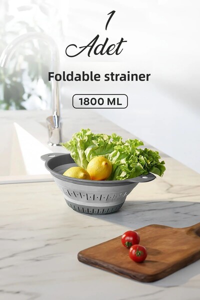 Mutfak Köşesi 1800ml Round Collapsible Accordion Strainer