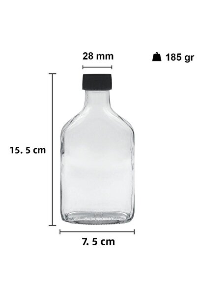 COLDBREWTREND Brew Transparent - 200 ml Black Leakproof Cold Coffee Empty Glass Bottle