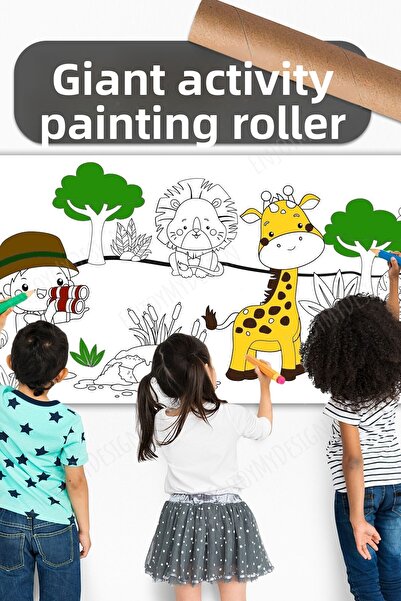 Enjoymydesign Paint Roll Activity Paper Painting Paper 2.5 Meter Roll - Educational Painting Paper for Baby and Child