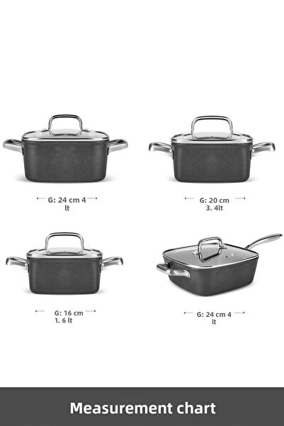 Karaca Biodiamond Quattro Induction Base 8 részes edénykészlet