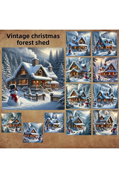 Pink Swan Craft Colibări de pădure de Anul Nou de epocă - Set de autocolante ...