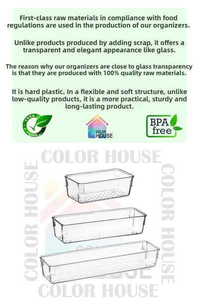 color house 6 Pieces Modular Organizer Organizer Box Desktop Countertop Drawer Inside Organizer