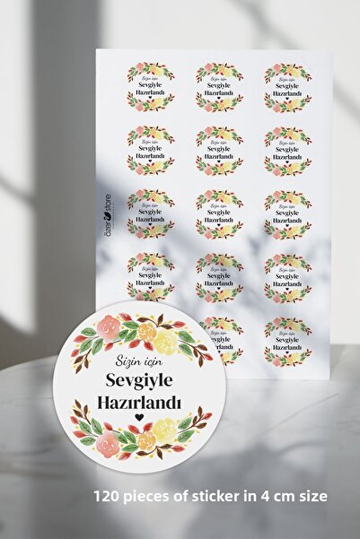 Özer Store 120 buc. Etichetă rotundă adezivă pentru ambalarea produselor, aut...