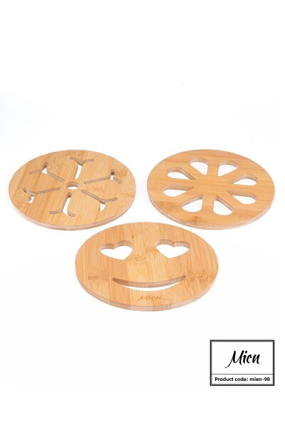 MİEN Mein Bamboo Trivet 3 Pieces