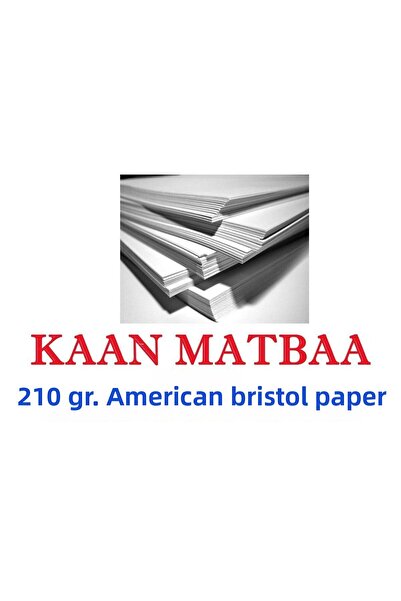 KAAN MATBAA 2500 قطعة ورق بريستول أمريكي مقاس A4 210 جرام