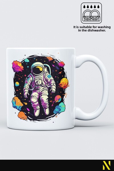 nilizma Space Themed Astronaut Porcelain Mug