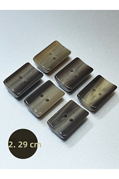 aensia Camel Brown Stick Shepherd 2,29 CM Παλτό Κουμπί Trench Coat - Πακέτο 6