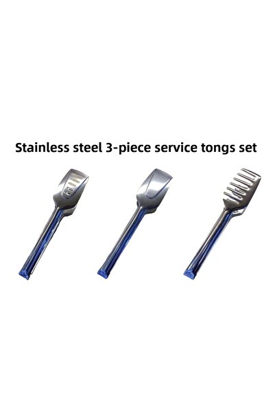 TARIK HOME 3-Piece Service Presentation Tongs Set (Pasta, Cake, Salad, Cake)