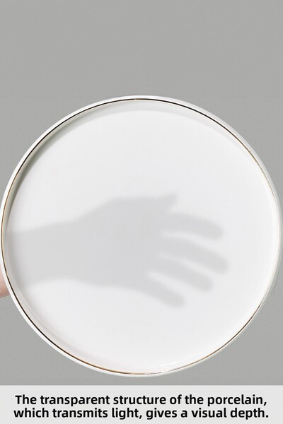 Karaca Streamline Sunset 34 Pieces Porcelain Breakfast Serving Set for 6 Persons Gold