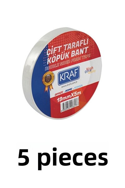 KRAF 5 bucăți 19 mm x 5 metri bandă dublu spumă