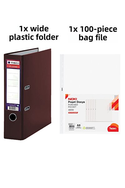 Tigra 1 Piece Tigra Wide Folder 1 Piece Noki 100 Pieces Sachet File Office Set