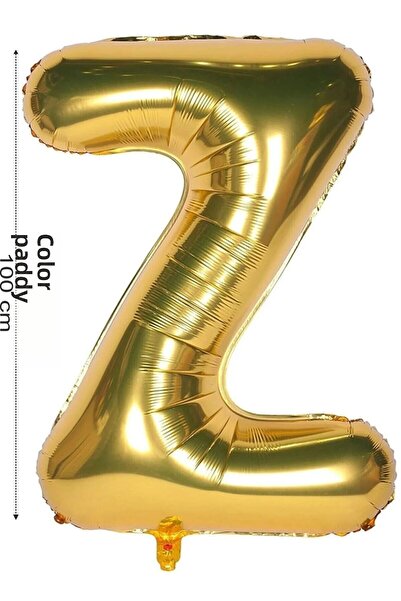 renk party Foil Balloon Letter Z Helium Balloon 100 cm Gold Color - Letter Z ...