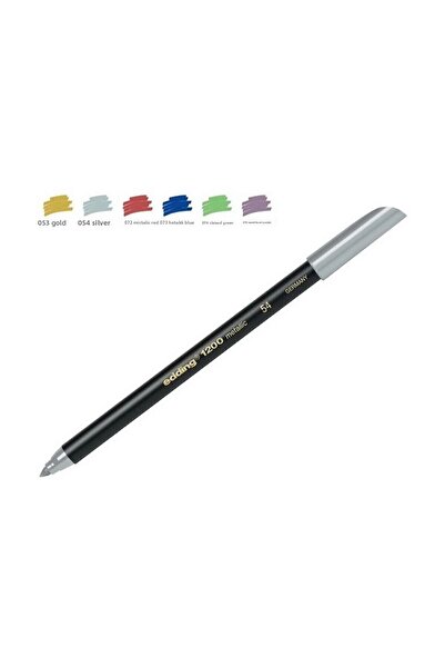 Edding 1200 قلم جرافيك مدعو فضي معدني