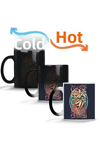 Baskı Dükkanı كوب سحري من بورسلين زجاجي من ميوزيك فاوند لوف