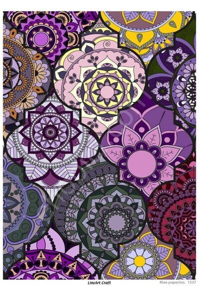 ehobici Lineart Brass Decopage Paper Model - 1537