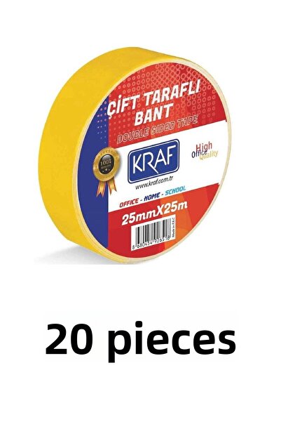 KRAF 20 Τεμάχια 25 Μm X 25 Μέτρα Ταινία Διπλής Όψης