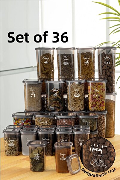 Vienev Set complet Peggy Square Food and Spice cu 36 etichete albe pentru serigrafie 8x(1,75, 1,2, 0,55) 12x(0,45) Ant