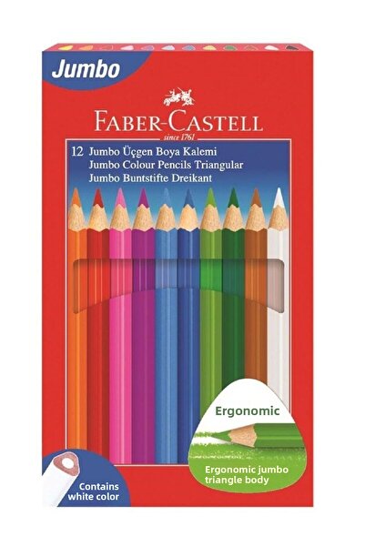 Faber Castell طلاء جاف مثلث جامبو 12 عبوة