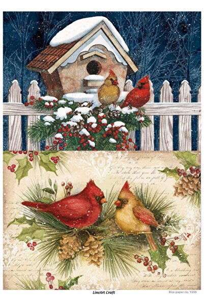 Sister Home Design ورق ديكوباج لاين آرت كرافت للعام الجديد رقم: 206