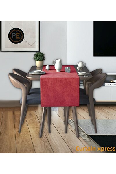 Perdexpress Soft Concept Velvet Texture Red Runner