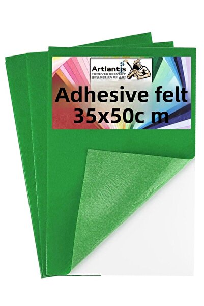 Artlantis Green Adhesive Felt 35X50 cm 3 Pieces 2.0 mm Self-Adhesive Colorful...