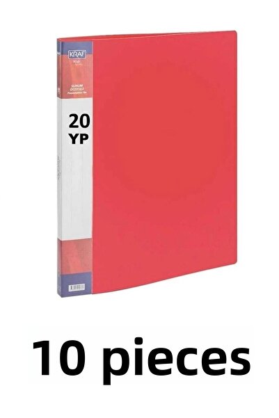 KRAF 10 Τεμάχια Kraf 20 Φύλλα Παρουσίασης Κόκκινο