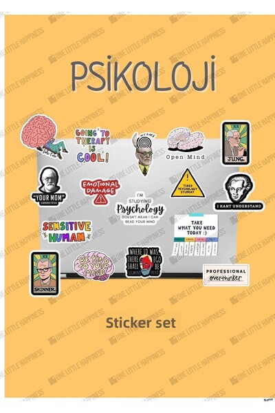 One Little Happiness Set de autocolante tematice de psihologie potrivit pentr...