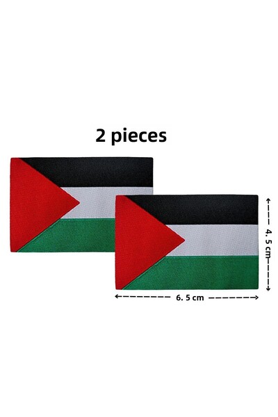 Megas Etiket أرما/رقعة منسوجة بعلم فلسطين مع رقعة حديدية