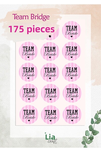 LiyaCraft Set autocolante Team Bride 3 cm 175 buc