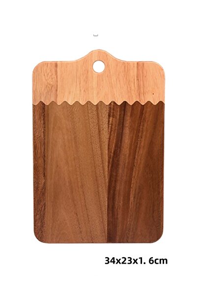 SepetçiBaba Acacia Cutout Patterned Cutting Board Medium Size - 76034