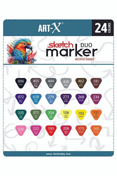 Rich 24Ársker Sketch Marker Double Sided Pen Set