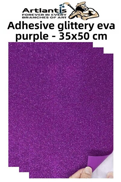 Artlantis Purple Adhesive Glitter Eva 35X50 cm 3 Pieces Glitter Adhesive Eva ...