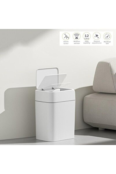 Generic Brand 12 Liter Sensor Trash Can, Ideal for Office, Kitchen and Bathro...