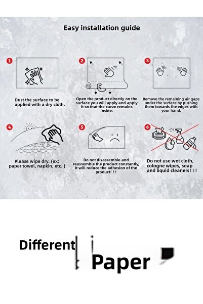 Farklı Bi Kağıt Static Smart Paper Board White 50X500 cm with Pen Gift