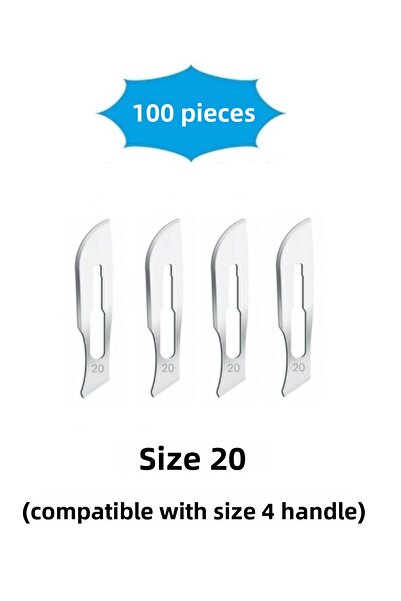 QBR Home Pack of 100 Number 20 Wooden Sculpture Carving Art Replacement Blade. Plug-In Type (Compatible with Sapa Number 4)