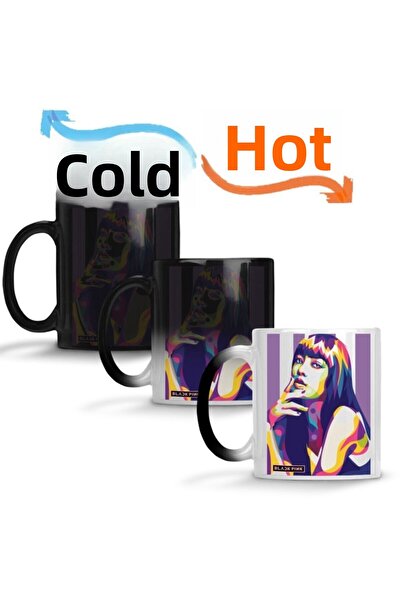 Baskı Dükkanı كوب لاليسا مونوبان بلاك بينك السحري بورسلين