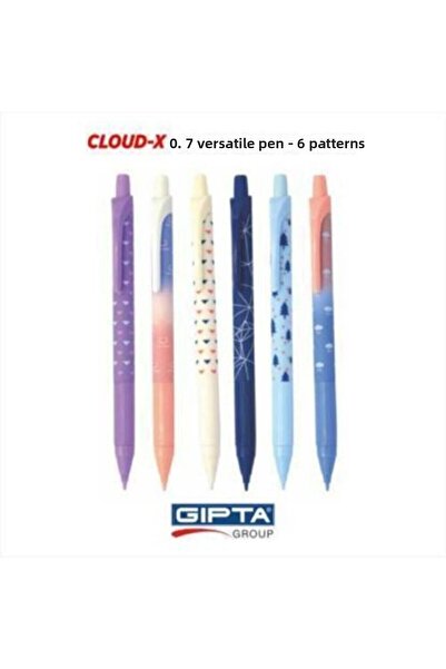 Gıpta قلم كلاود اكس 0.7 (6 قطع) بنمط مختلط