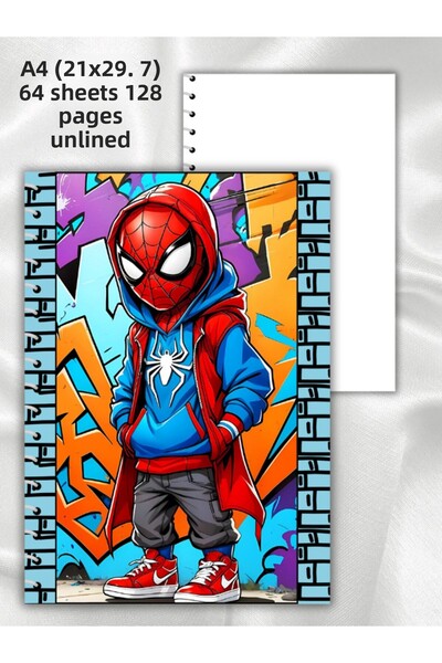 daily notebook جرافيتي دفتر ملاحظات حلزوني مقاس A4 غير قابل للخدش مكون من 64 ورقة