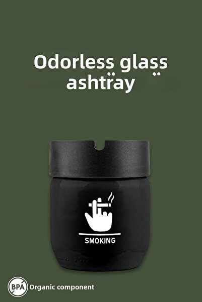 ray plastik Пепелник от стъкло с шарки без мирис 425 CC