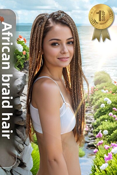 KONAK PERUK Африканска плетена коса от синтетични влакна за раста и бокс плит...