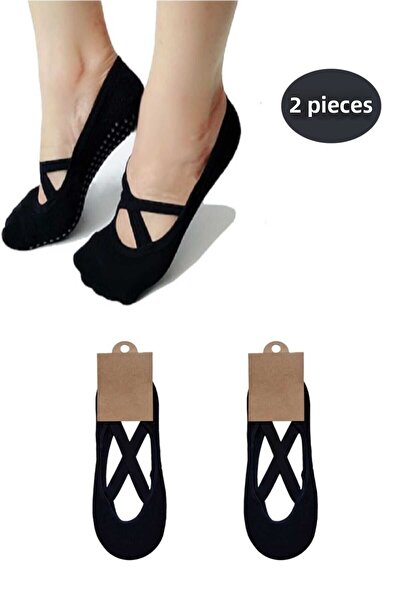 Aware Time Șosete pentru femei cu talpă anti-alunecare din 2 bucăți pentru fi...